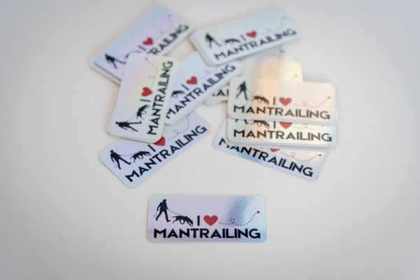 I love mantrailing holographic sticker