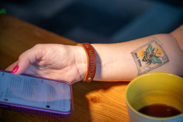 Custom leather wrist band - Image 9
